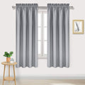 Dwcn Blackout Curtains Room Darkening Thermal Insulated Bedroom Curtains Window Curtain Panels, 38 x 63 inches Long, Set of 2 Silver Grey R…