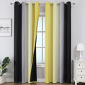 Estelartextiler Estelar Textiler Black and Yellow Ombre Blackout Curtains for Bedroom, Room Darkening Energy Saving Grommet Curtains for Li…