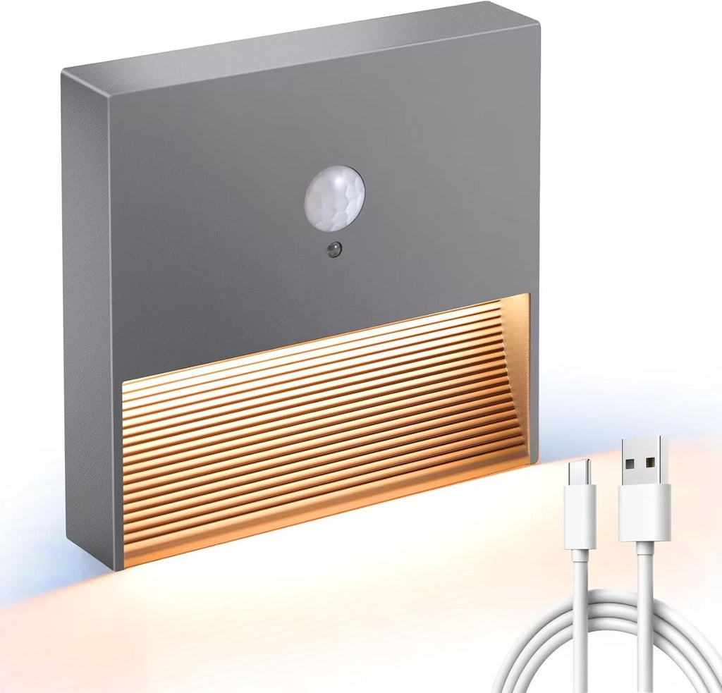 rechargeable battery night light motion sensor light indoor Warm White stair lights night light motion sensor stick on lights, Adjustable…
