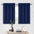 DWCN Short Curtains for Bathroom Windows 36 inches Length 2 Panels Set, Half Small Window Blackout Curtains for Kitchen, Rod Pocket…
