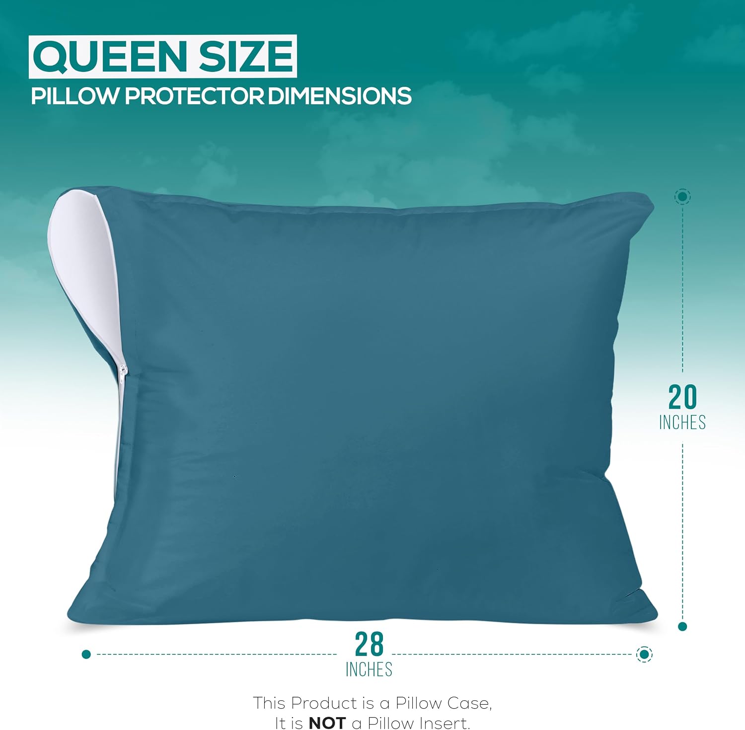 Utopiabedding Utopia Bedding 100% Waterproof Pillow Protectors with Zipper Queen Size (Set of 2), Bed Bug and Dust Mite Proof Zippered Pill…