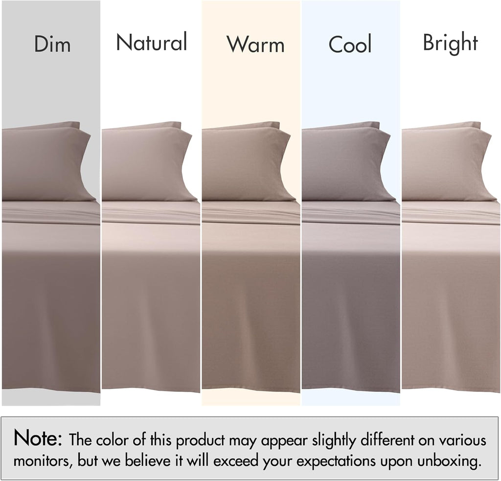 Ruvanti 100% Cotton Percale Sheets Twin XL Size – Crisp Cooling Bed Sheets for Hot Sleepers, Deep Pocket 16”, Soft Breathable & Durable Hot…