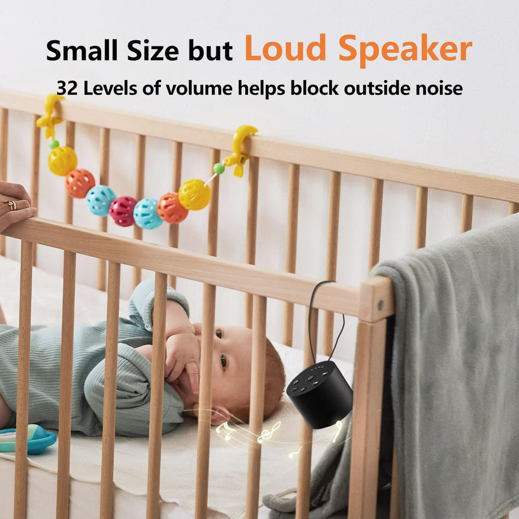Color Noise Sleep White Noise Portable Sound Machines with 30 Soothing Sounds 32 Levels Volume Compact 4 Timer Options Auto-Off and…