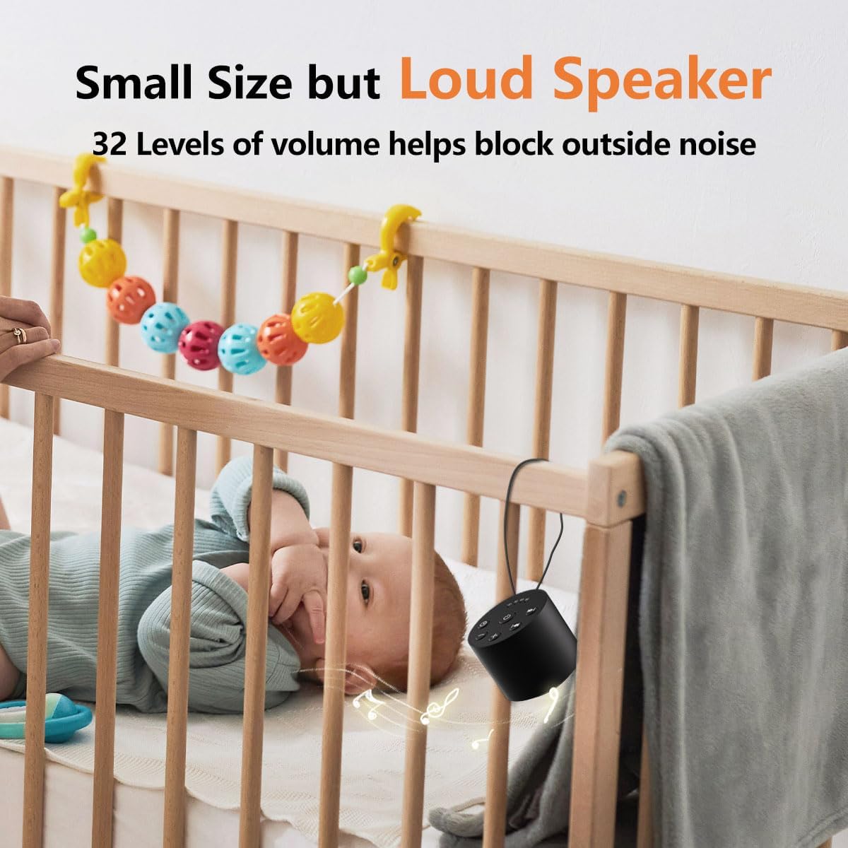 Color Noise Sleep White Noise Portable Sound Machines with 30 Soothing Sounds 32 Levels Volume Compact 4 Timer Options Auto-Off and…
