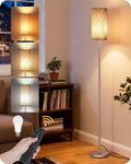64.2'' Dimmable Floor Lamp for Living Room with Remote and Foot Switch, Corner Floor Lamp for Bedroom, Includes 10W A19 Bulb, Modern…