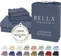 Bella Coterie 7 Piece Luxury Bamboo Viscose Split King Size Sheet Set | 2 Fitted Sheets for Adjustable Beds | 100% Organically Grown |…