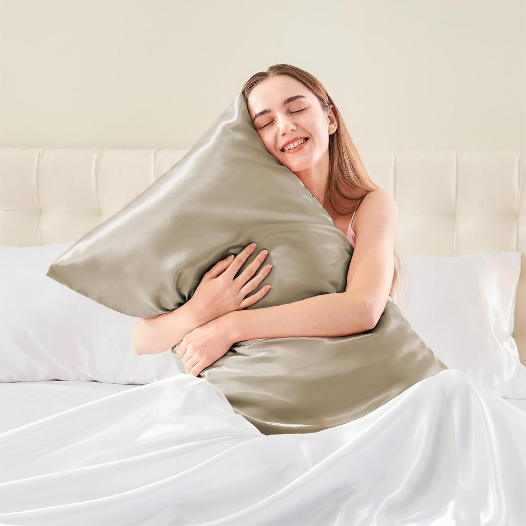 Bedelite Satin Body Pillow Cover, Super Soft and Cooling Body Pillow Pillowcase for Hair and Skin, Breathable Silky Full Long Pillowcase Co…