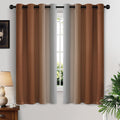 Yakamok Greyish White and Burnt Orange Ombre Curtains, Light Blocking Curtains, Room Darkening Grommet Window Drapes for Bedroom(Burnt Orange…
