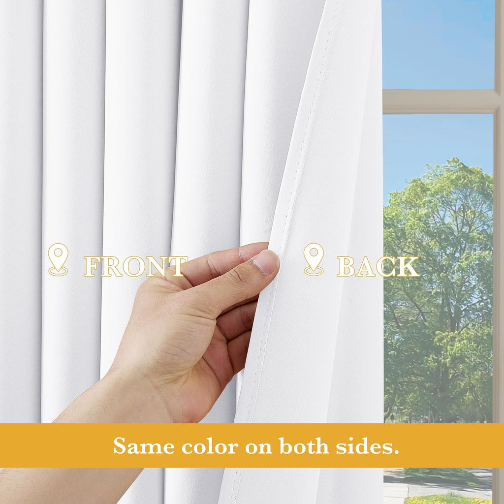Rybhome RYB HOME Blackout Thermal Insulated Curtains, Portable Curtain for Sliding Glass Door/Storage/Space Room Divider, Large Window Trea…