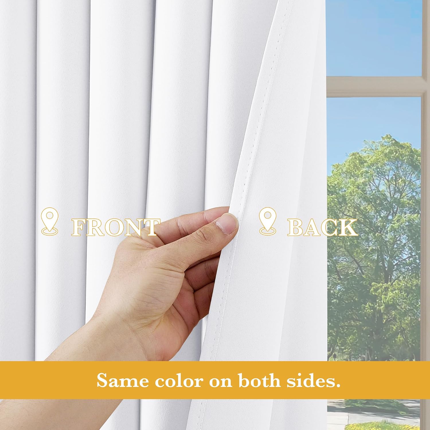 Rybhome RYB HOME Blackout Thermal Insulated Curtains, Portable Curtain for Sliding Glass Door/Storage/Space Room Divider, Large Window Trea…