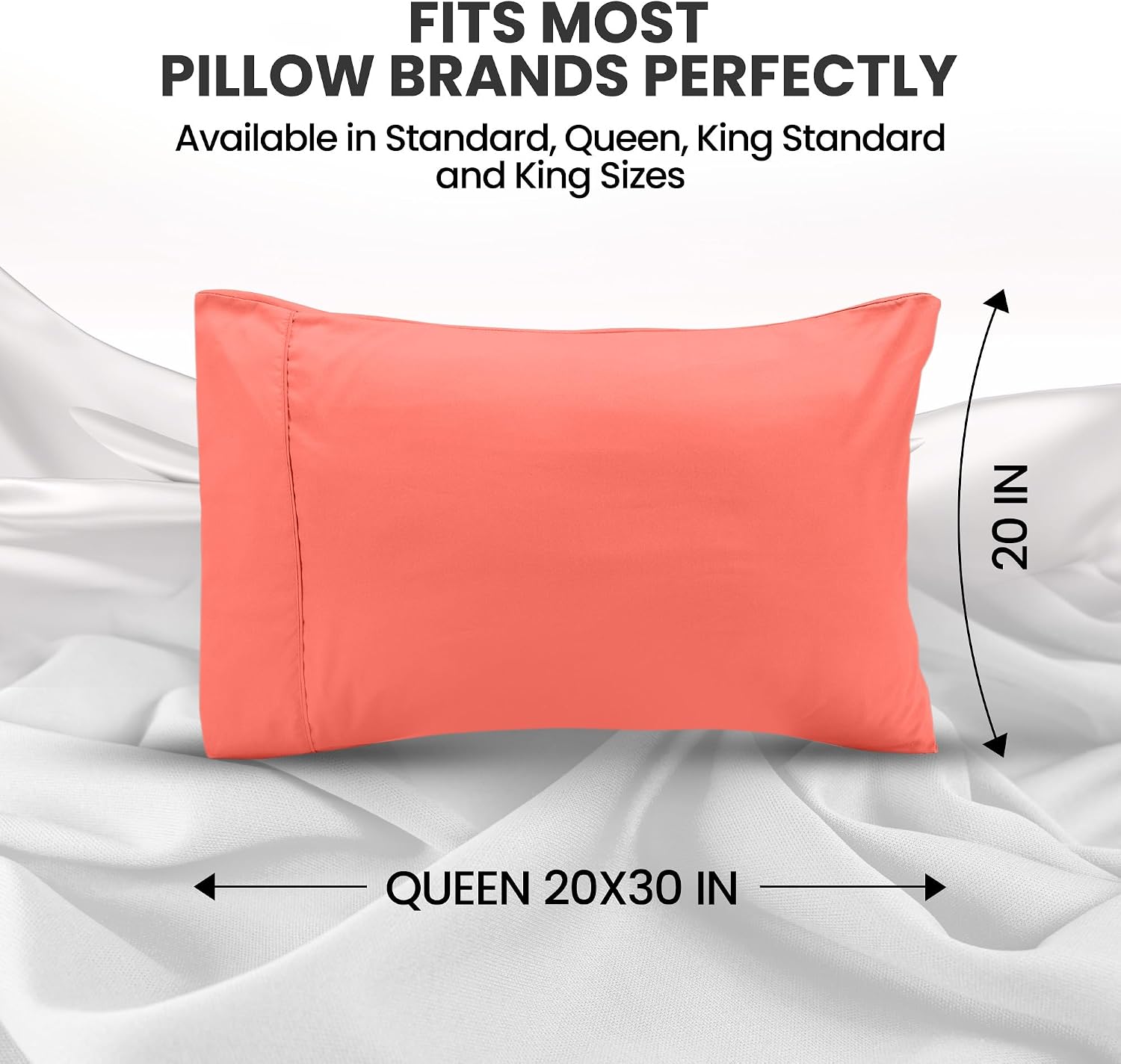 Utopiabedding Utopia Bedding Queen Pillow Cases - 2 Pack - Envelope Closure - Soft Brushed Microfiber Fabric - Shrinkage and Fade Resistant…