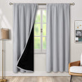 BGment Thermal Insulated 100% Blackout Curtains for Bedroom with Black Liner, Double Layer Full Room Darkening Noise Reducing Rod Pocket…