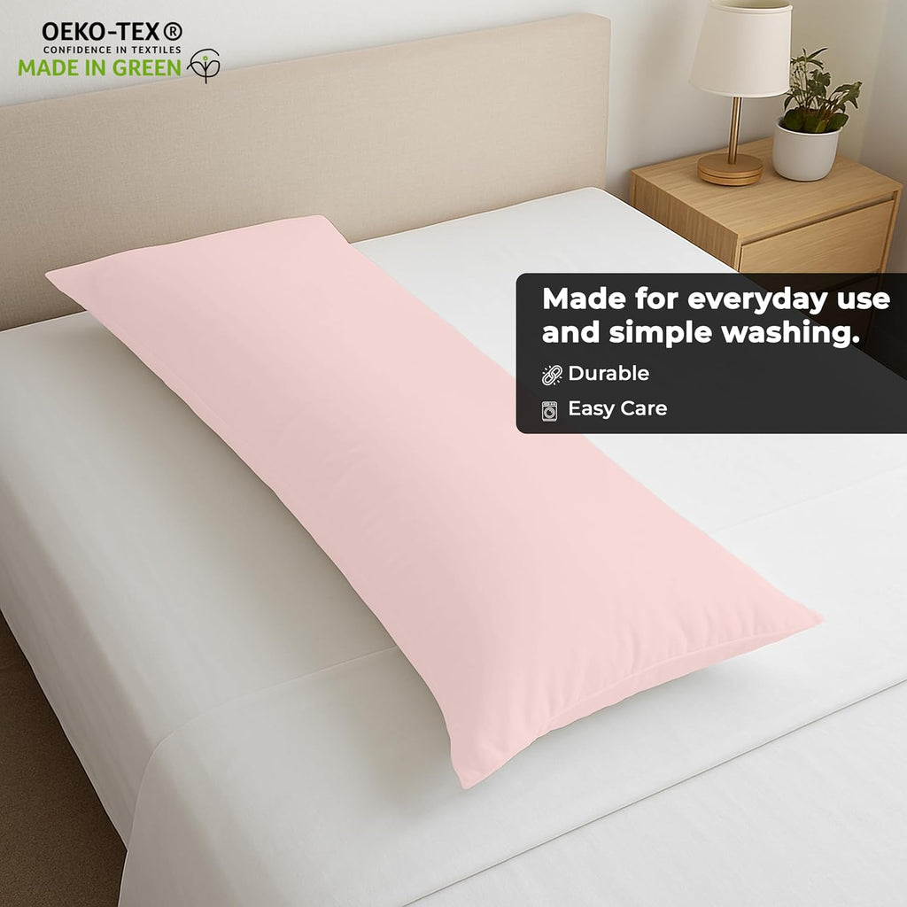 Royalelinens ROYALE LINENS Body Pillow Cover - Double Brushed 1800 Microfiber - 20"x54" with Hidden Zipper Closure - Wrinkle & Fade Resista…