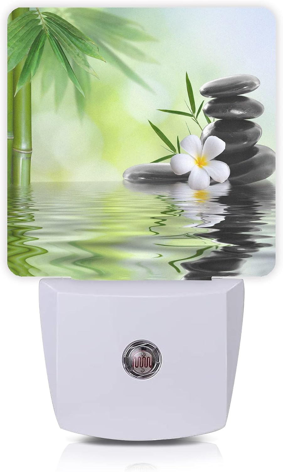 Zen Stones Bamboo Tree Jasmine Flower Spa Night Light Plug-in LED Nightlights Auto Sensor Night Lamp Dusk-to-Dawn Lamp Home Decor for…