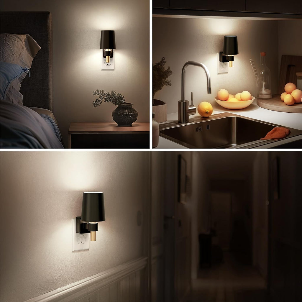 Briignite Night Light, Dimmable Night Lights Plug into Wall, Dusk to Dawn Sensor, Daylight White 5000K, 0-100LM, Plug in NightLight…