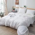 Simple&Opulence 100% Washed Linen Duvet Cover with Pom Pom Trim, Natural French Flax Bedding Set Soft Breathable,1 Farmhouse…