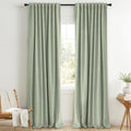 Inovaday 100% Blackout Curtains 84 Inches Length 2 Panels Set, Back Tab/Rod Pocket Linen Black Out Curtains for Bedroom, Thermal Insulated…