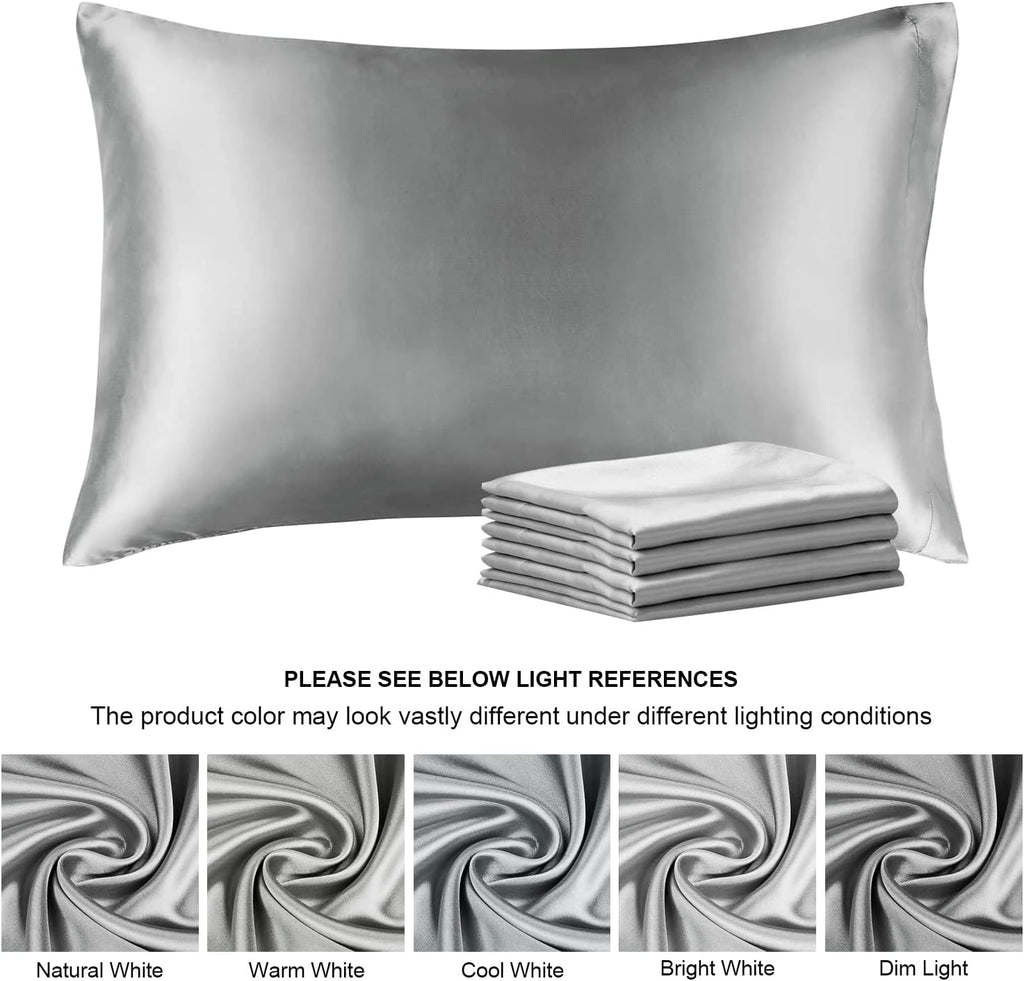 Bedelite Satin Pillowcase for Hair and Skin, Super Soft Similar to Silk Pillow Cases 4 Pack with Envelope Closure, Cooling Pillowcases for…