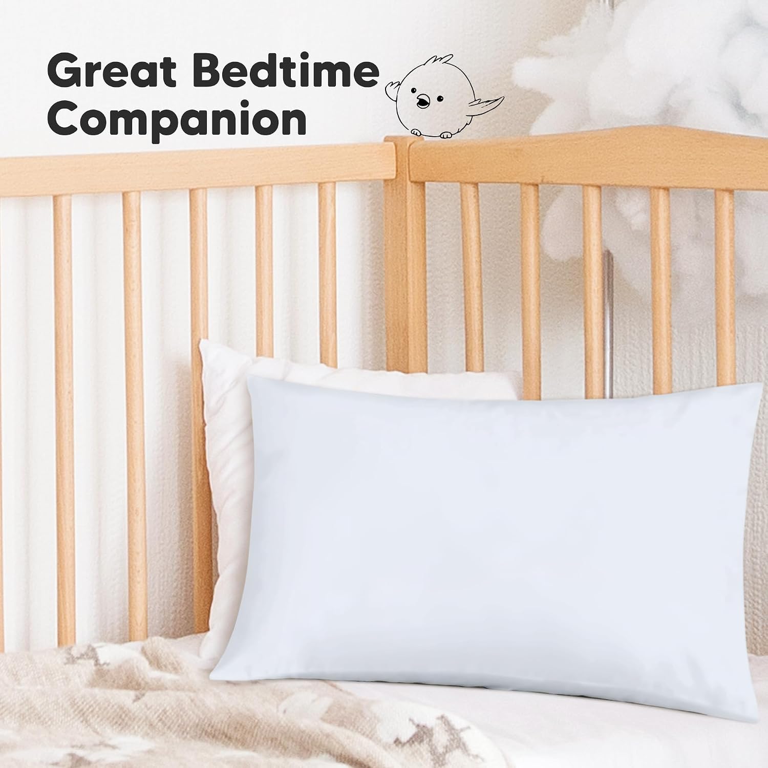 KeaBabies Toddler Pillowcase 13"x18" - Organic Cotton Toddler Pillowcase for Kids, Boys, Girls, Soft & Durable Cotton Cover for Miniature…