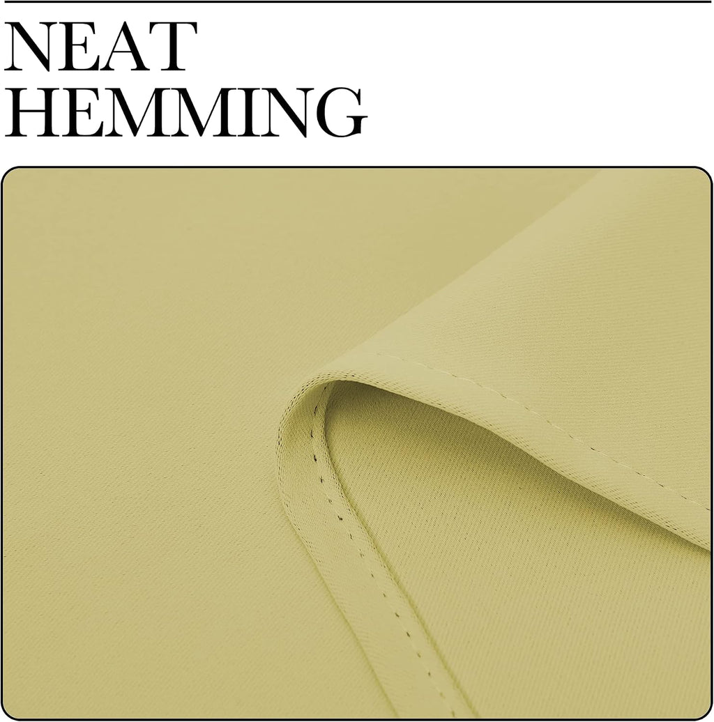 NICETOWN Bedroom Curtain Panels Blackout Draperies, Thermal Insulated Solid Grommet Blackout Curtains/Drapes (Paler Yellow, 1 Pair, 55 by…