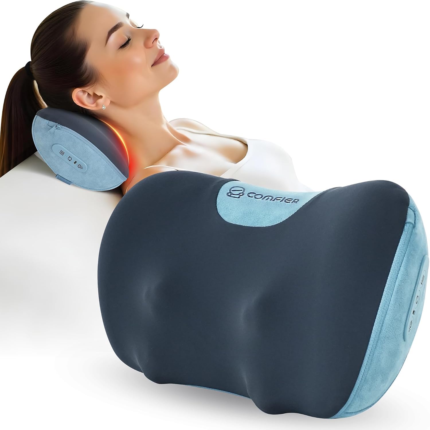 Comfier [2026 Fathers Day Gift for Men, Shiatsu Neck and Back Massager with Heat, Massager Pillow with 3D Kneading Deep Tissue, Cordless &…