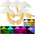 AUSAYE 5Pack Sensor LED Night Light Plug in Lamp 7 Color Changing Mushroom Light Cute Night Lights for Adults Kids NightLight…