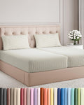 Split King Size 5 Piece Sheet Set - Comfy Breathable & Cooling Sheets - Hotel Luxury Bed Sheets for Women & Men - Deep Pockets, Easy-Fit…
