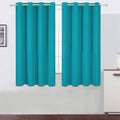 Lemomo Teal Blackout Curtains 66 x 63 Inch Length/Set of 2 Curtain Panels/Thermal Insulated Room Darkening Blackout Curtains for Bedroom 63…