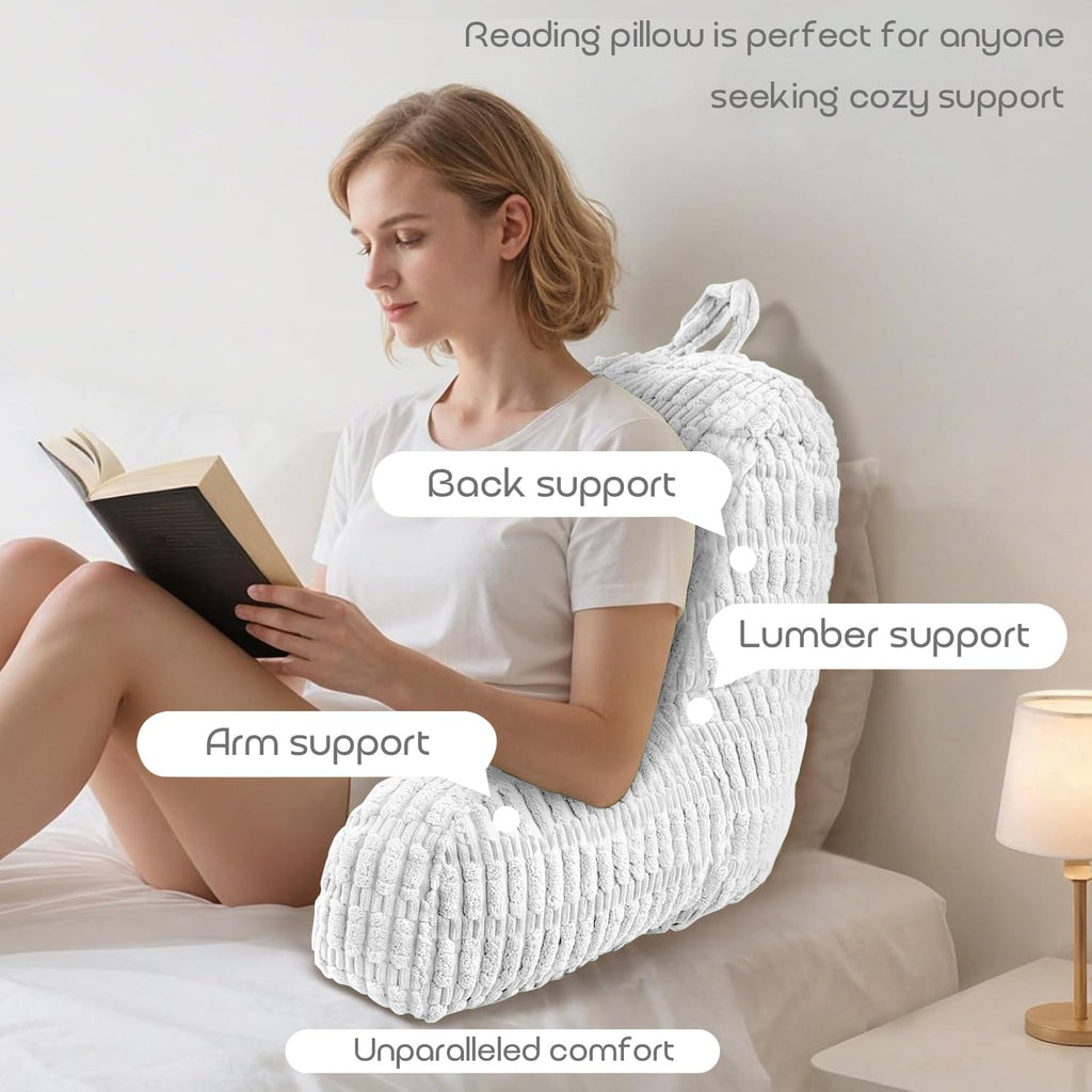 Reading Pillows for Sitting in Bed Adult, Back Rest Pillow for Sitting in Bed and Chair, Back Support Chair Pillow for Couch Support for…