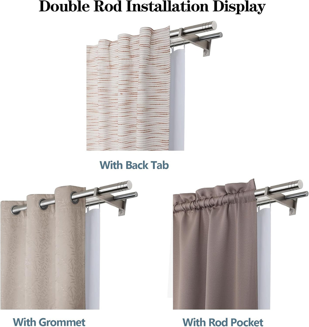 Chyhomenyc 2 Panels 100% Blackout Curtain Liners with 13 Rings, Blackout Liners for Behind Curtains for 84 Inch Curtains, Each 40Wx80L, 2…