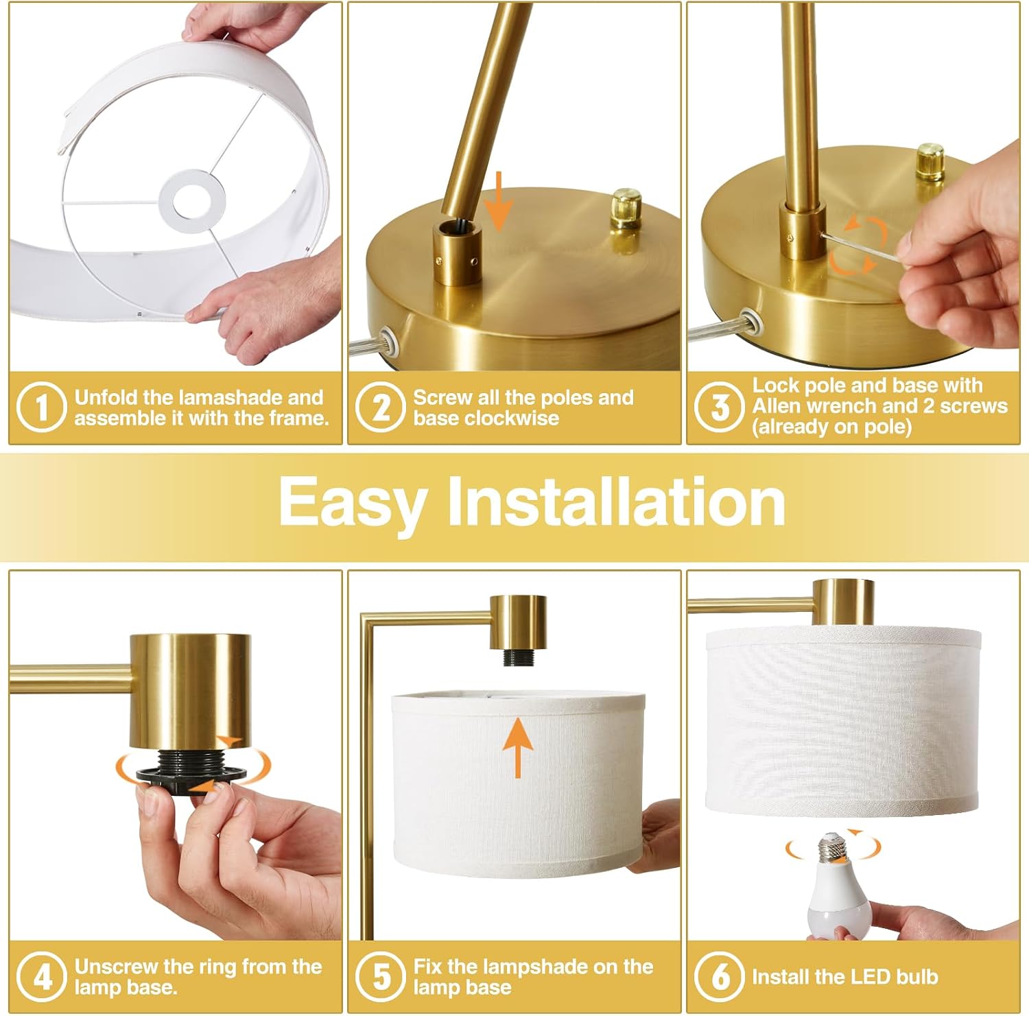Luvkczc Table Lamp for Bedroom Set of 2 with USB C+A Ports, Fully Stepless Dimmable Bedside Lamp with Linen Lampshade, Nightstand Lamp…