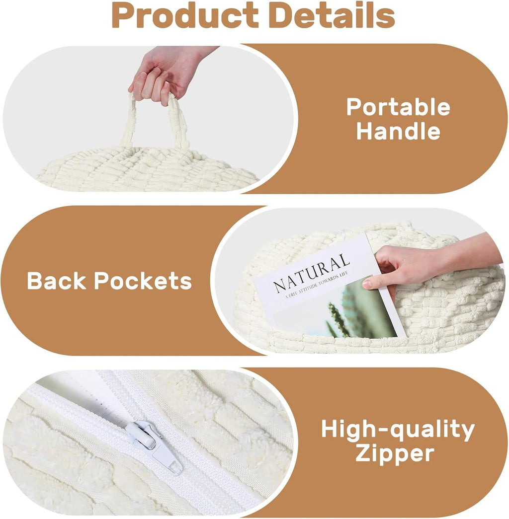 Reading Pillow for Bed, Bed Pillow for Sitting Up, Backrest Pillows with Arms for Adult, Back Support Pillows for Sleeping, Reading and…