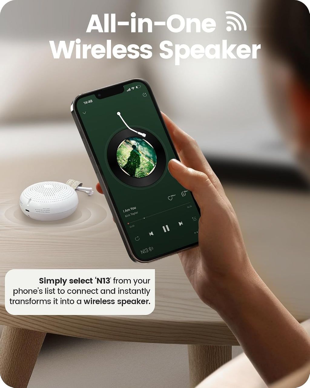 Glocusent Portable Sound Machine for Baby Kids Adults - 62 Sounds & 5W Speaker White Noise Machine for Sleeping, 30-hr Lasting…