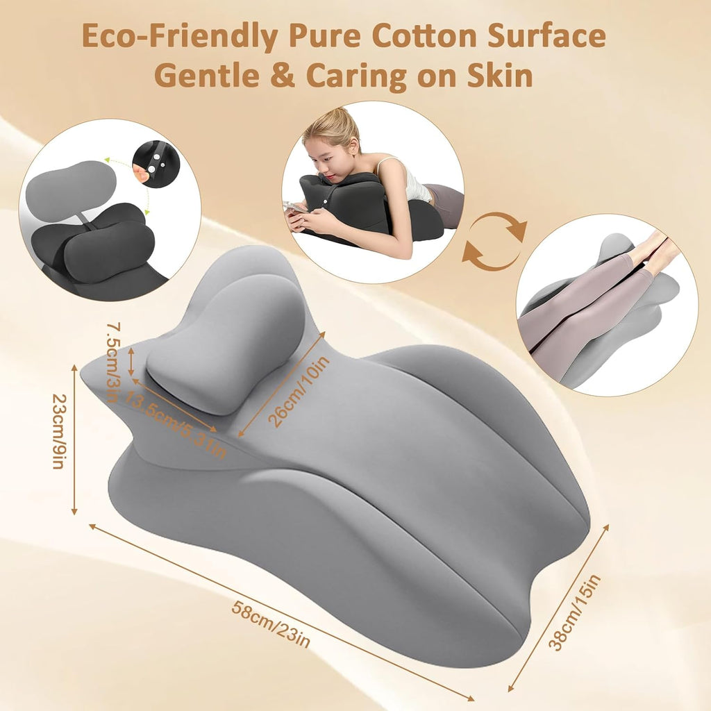 Wedge Pillow for Couples Intimacy, Ergonomic Memory Foam Support Cushion for Spine, Hip & Back Alignment, Positioning Pillow with…
