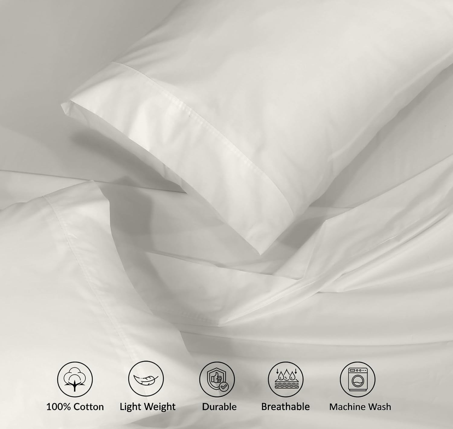 Ruvanti 100% Cotton Percale Sheets Twin XL Size – Crisp Cooling Bed Sheets for Hot Sleepers, Deep Pocket 16”, Soft Breathable & Durable Hot…