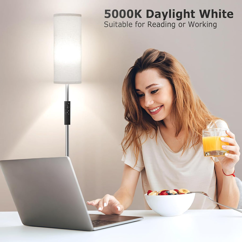 Ambimall 64'' Floor Lamps for Living Room with Remote Control and Stepless Dimmable Colors Temperature & Brightness, 9W Bulb…