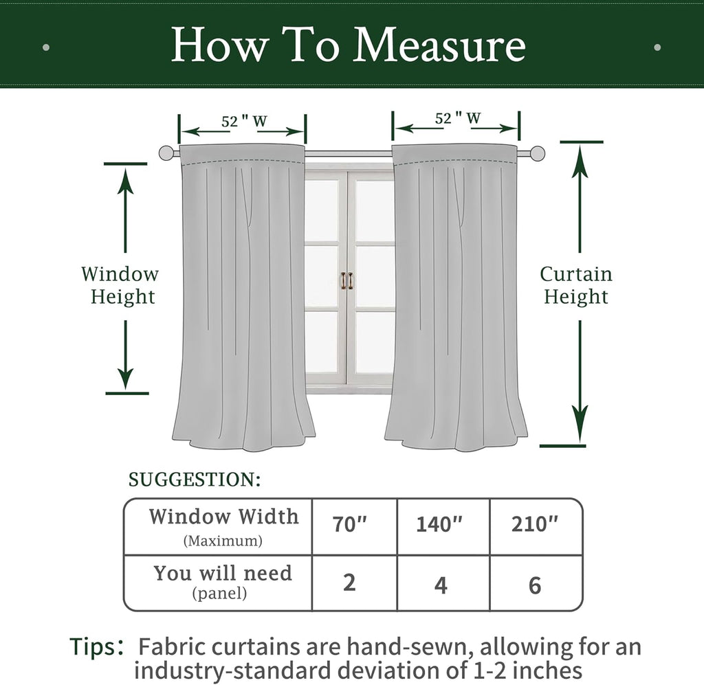 Lamit Velvet Curtains 108 Inch for Living Room, Thermal Room Darkening Panels Noise Reducing Back Tab and Rod Pocket Christmas Drapes for B…
