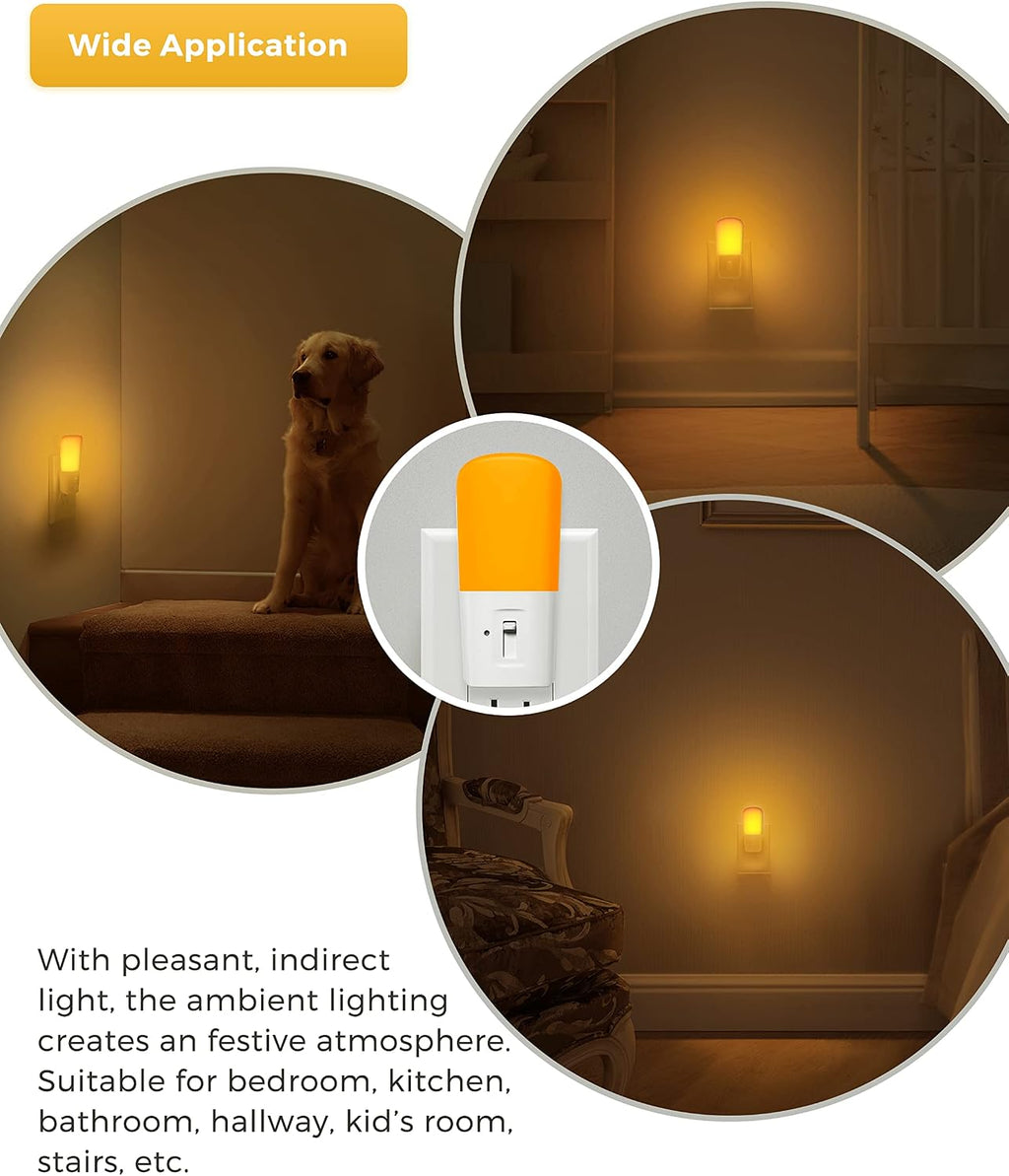 Llohasled L LOHAS LED Amber Night Light, Dimmable Plug in Yellow Night Light with Dusk to Dawn Sensor, Kids Night Lights for Bedroom, 5-80L…