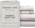 KARISSA MAE Pure Viscose from Bamboo King Size Sheet Set | 100% FSC Certified | Luxuriously Soft | Cooling | 18" Deep Pocket w/Corner…