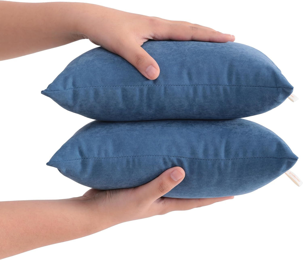 Flxxie Tiny Pillows, Down Alternative Microfiber 11x7 Inches Mini Pillow for Travel, Pets, Soft Machine Washable Small Pillows for Neck, Lu…