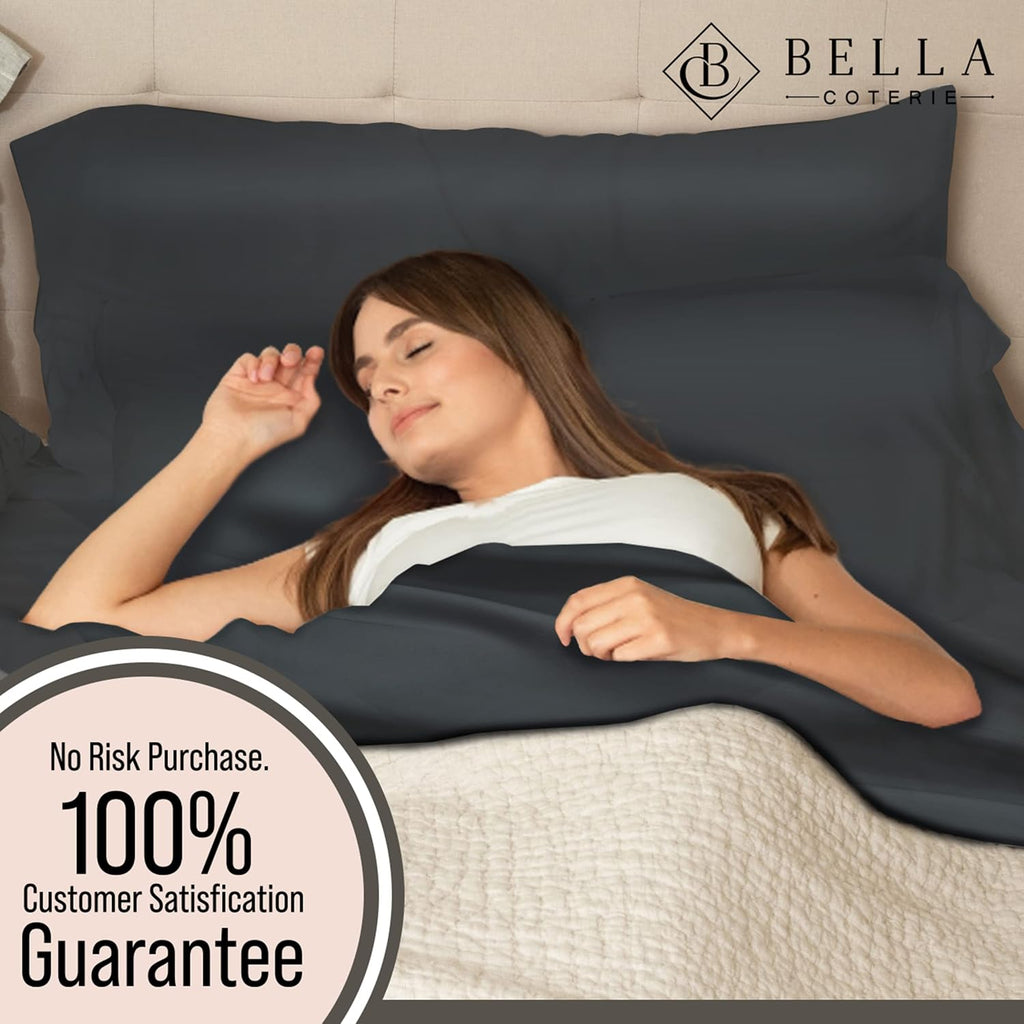 Bella Coterie Luxury Bamboo Viscose King Size Sheet Set | 100% Organically Grown | Ultra Soft | Cooling for Hot Sleepers | 18" Deep…
