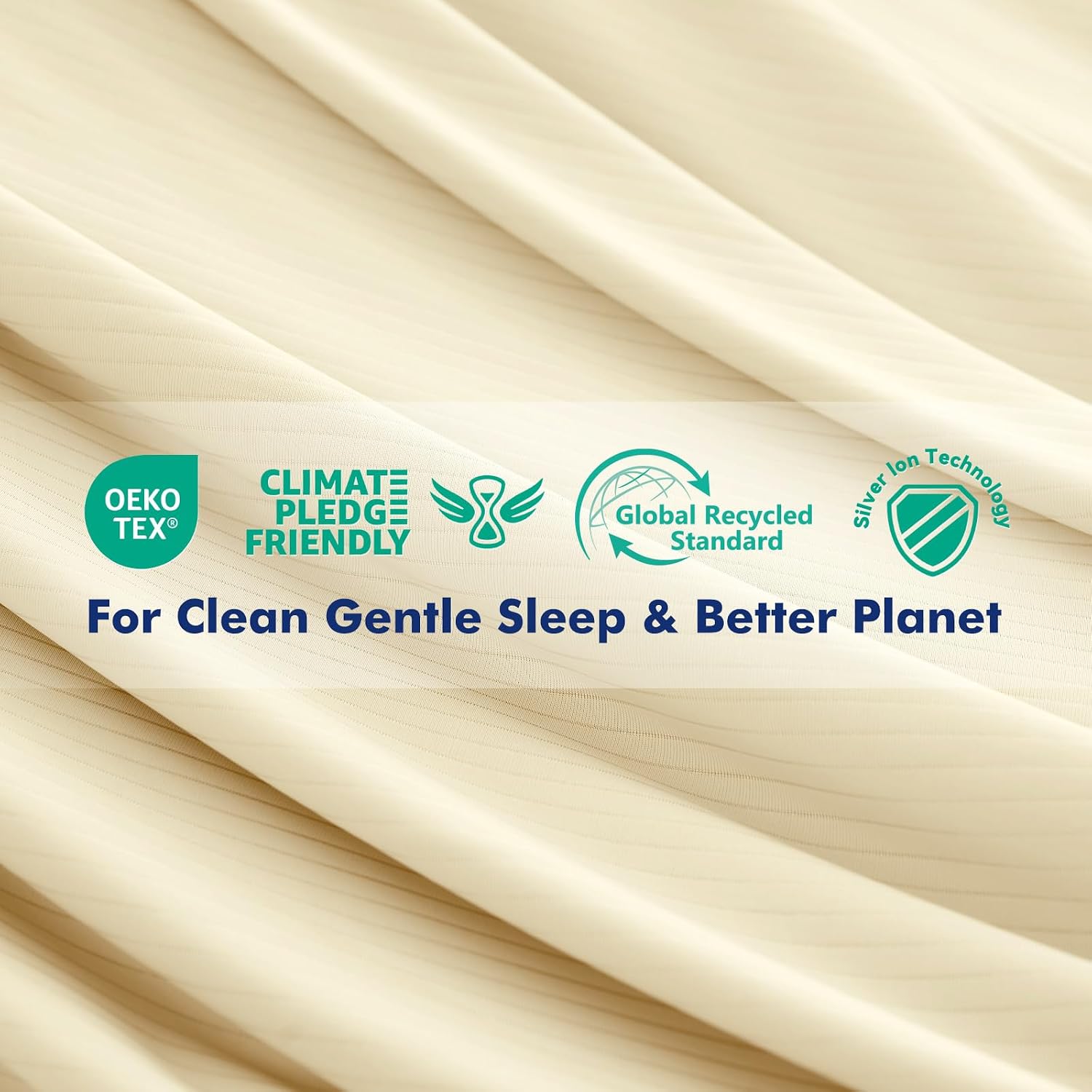 Elegear Cooling Pillow Cases for Hot Sleepers, Clean Fabric Silver Infused Cooling Pillowcase Q-Max>0.5, Soft Silky Pillowcases for Hair &…