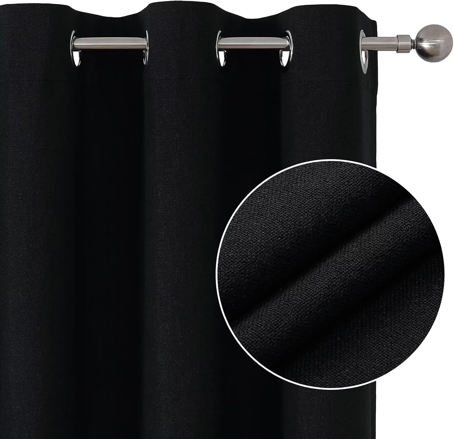 Joydeco Blackout Curtains 108 Inches Long 2 Panels Burg, Room Darkening Curtains for Bedroom, 100% Black Out Textured Thermal Drapes Privac…
