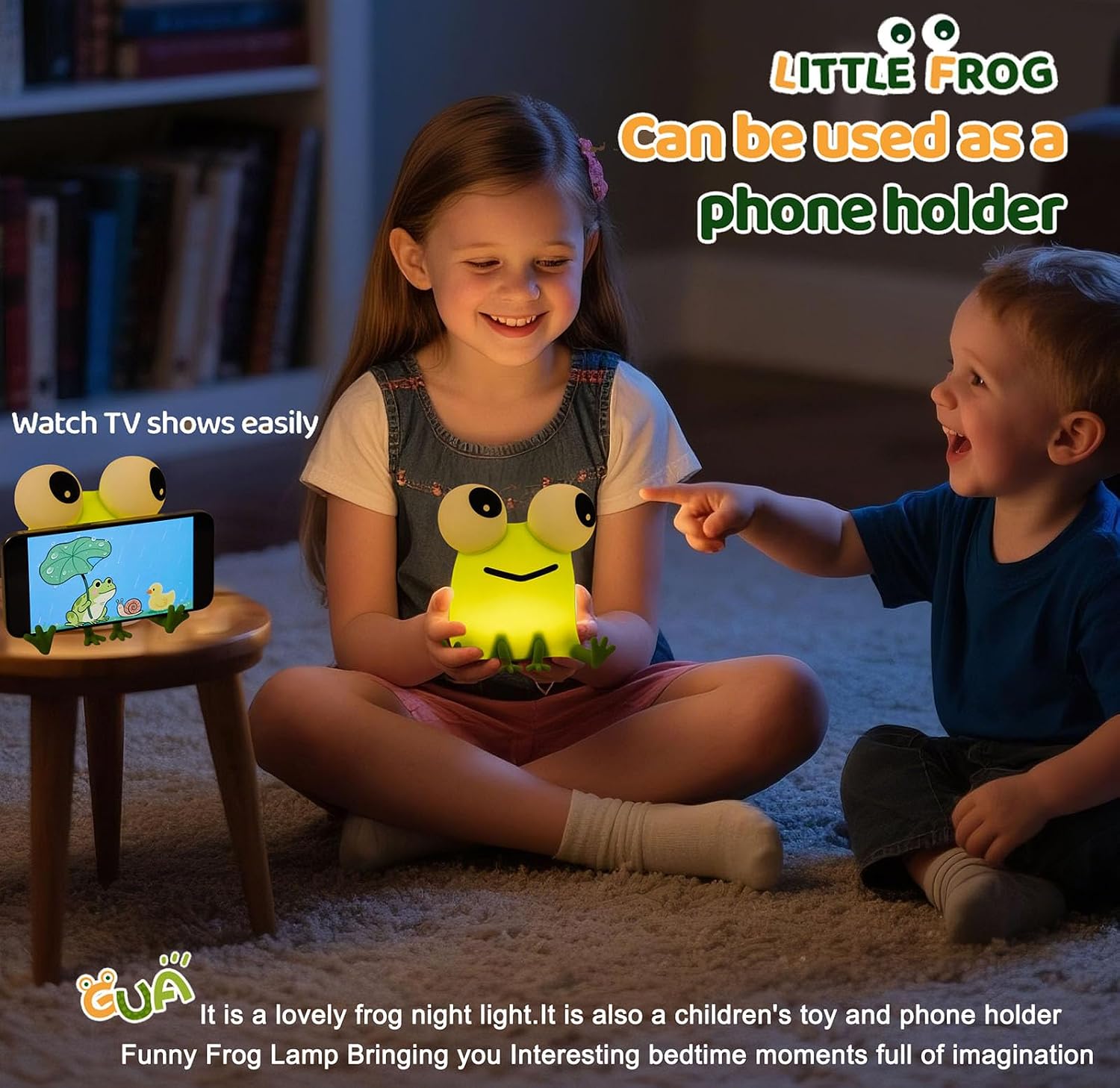 DREAMING MY DREAM Frogs Night Light, Dimmable Silicone Animal Nursery Night Light, Frogs Lamp Decor for Kids Room Bedroom, Birthday…