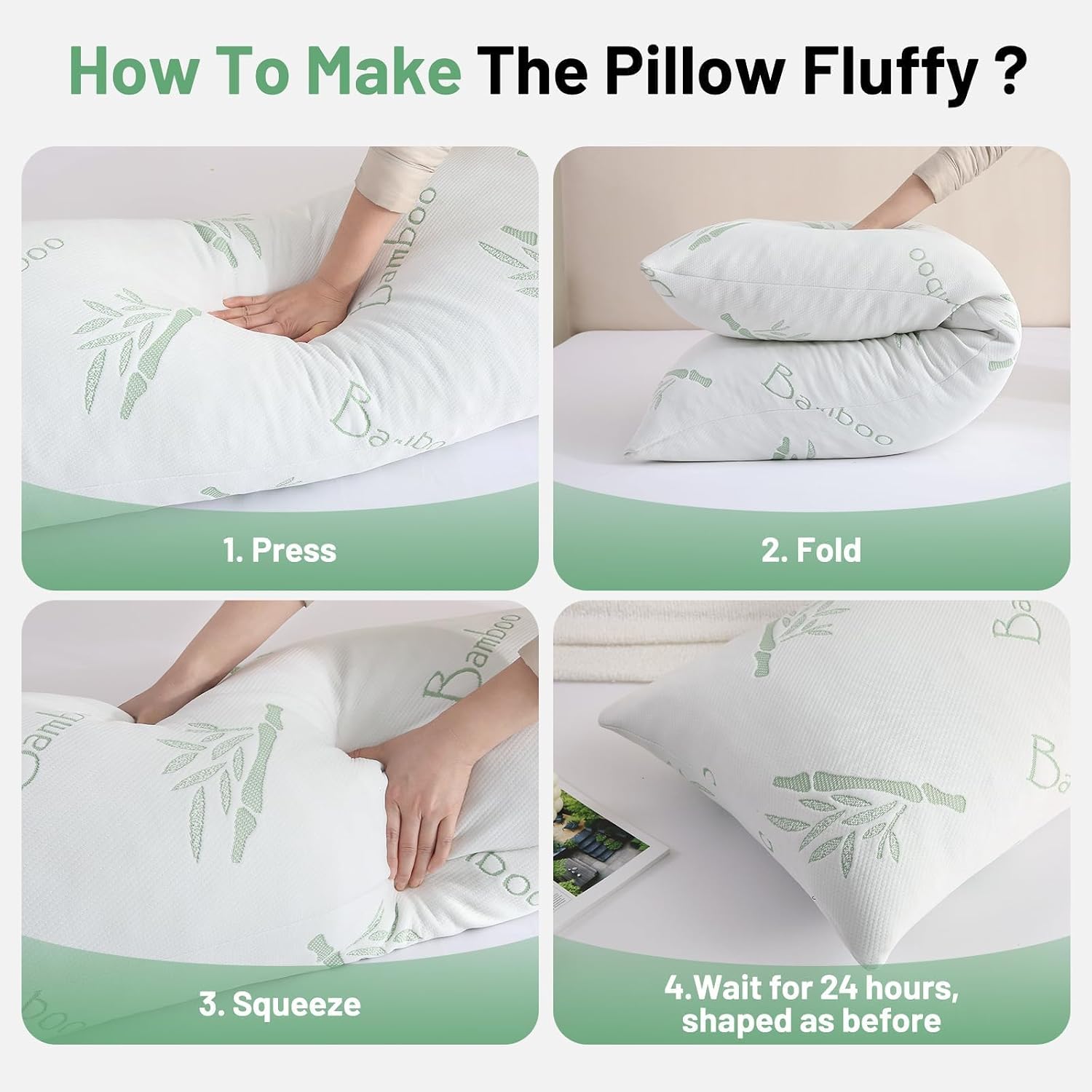 Primesoft Body Pillow for Adults, Memory Foam Long Pillow for Side Sleeper, Fluffy and Firm Full Body Pillow with Removable…