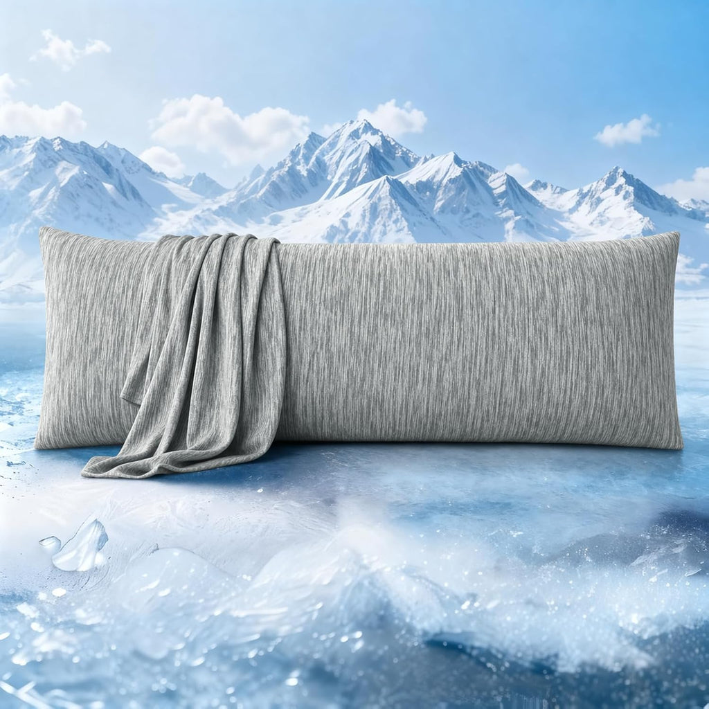 Zonli Cooling Body Pillowcase for Hot Sleepers, Breathable Body Pillow Cover, Double-Sided Cooling Fabric, Soft Silky Touch, Ideal for Nigh…