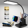 Desk Lamp, LED Desk Lamps for Home Office, Wireless Charger Small Desk Lamp with Pen Holder, 3 Color Modes, Dimmable, CRI 85, 800LM…