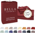 Bella Coterie Luxury Bamboo Viscose Full Size Sheet Set | 100% Organically Grown | Ultra Soft | Cooling for Hot Sleepers | 18" Deep…