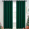 Yakamok Dark Green Blackout Curtains for Bedroom, Room Darkening Thermal Insulated Grommet Window Curtains, Light Blocking Blackout…