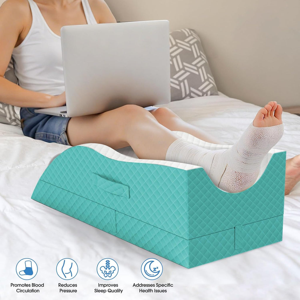 TranquilRelax TranquilRelax Elevation Pillows for Leg After Surgery, Memory Foam Adjustable Wedge Pillow for Injury or Rest, Ankle P…